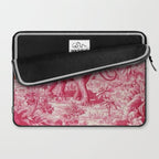 Toile de Jouy - pink and orange Laptop Sleeve Gallery Image 2