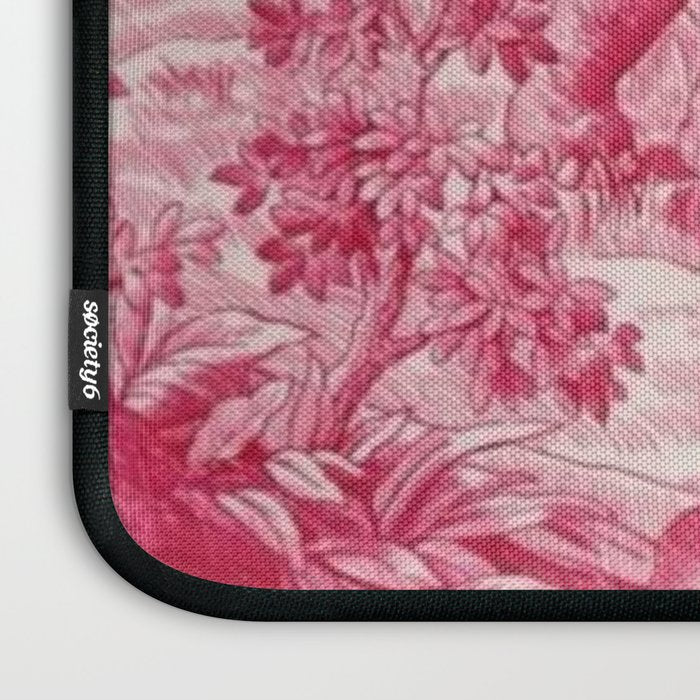 Toile de Jouy - pink and orange Laptop Sleeve Gallery Image 3