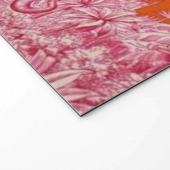 Toile de Jouy - pink and orange Welcome Mat Gallery Image 2