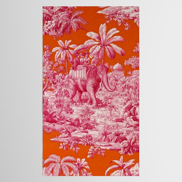Toile de Jouy - pink and orange Tablecloth Gallery Image 2