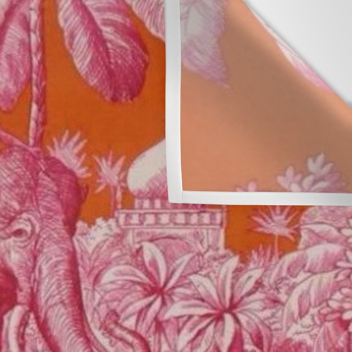 Toile de Jouy - pink and orange Wall Tapestry Gallery Image 3