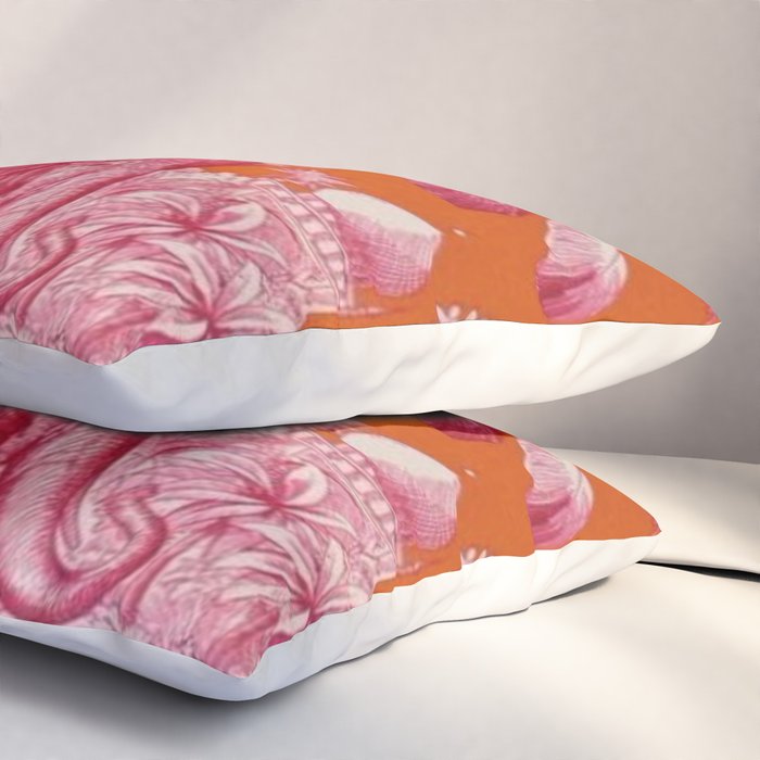 Toile de Jouy - pink and orange Pillow Sham Gallery Image 3