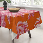 Toile de Jouy - pink and orange Tablecloth Gallery Image 3