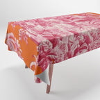 Toile de Jouy - pink and orange Tablecloth Gallery Image 1