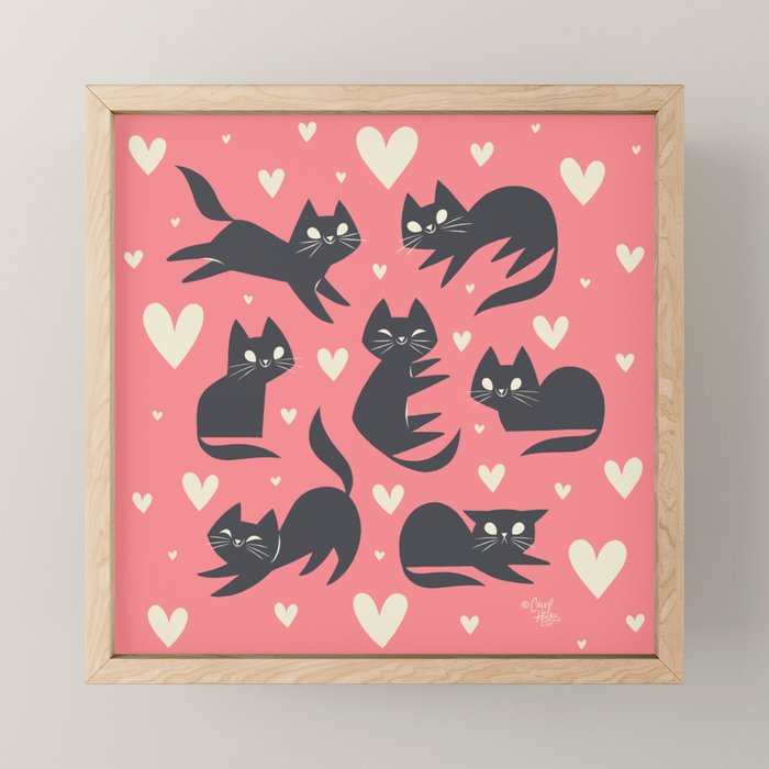 Smitten Kittens Mini Art Print Gallery Image 1