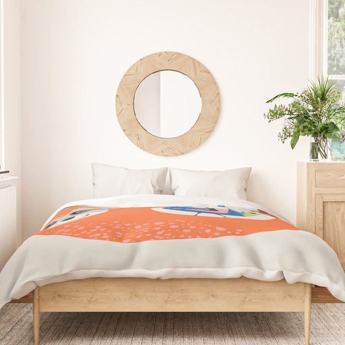 Mid Century Sloth Duvet Cover Gallery Image 3