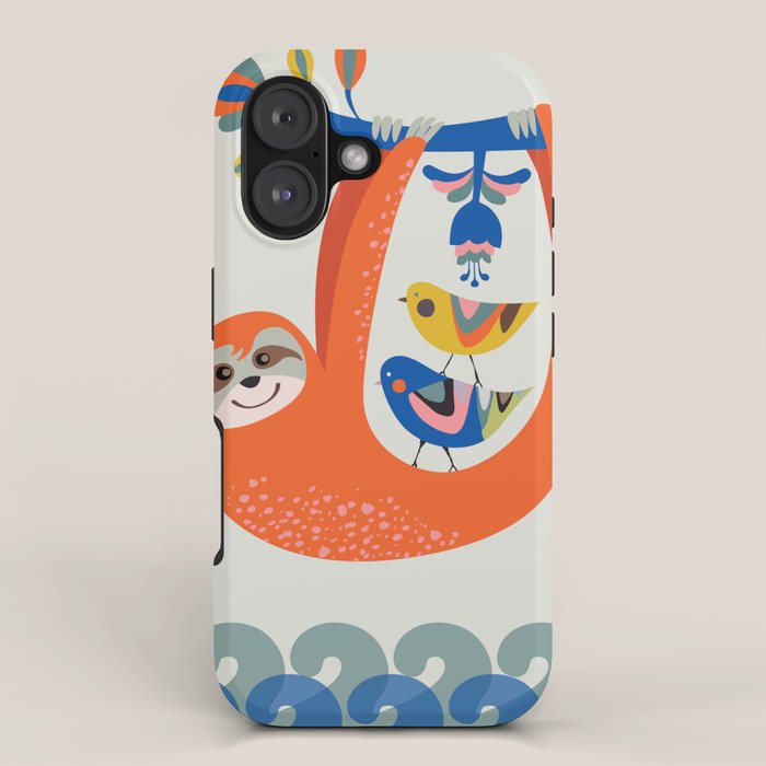 Mid Century Sloth iPhone Case Gallery Image 1