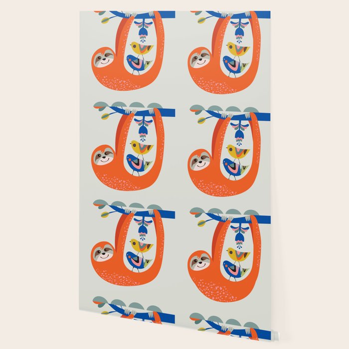 Mid Century Sloth Wallpaper Gallery Image 2
