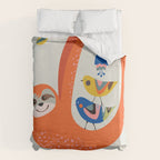 Mid Century Sloth Duvet Cover Gallery Image 6