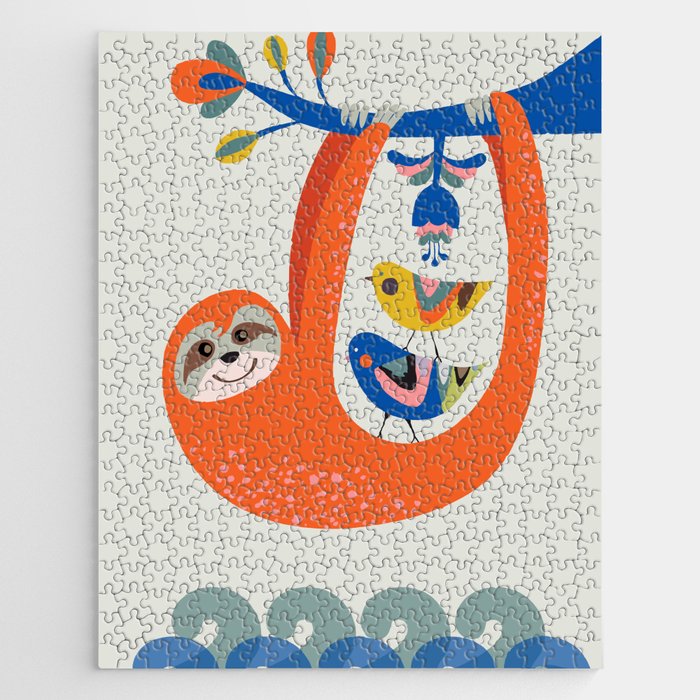 Mid Century Sloth Jigsaw Puzzle Gallery Image 1