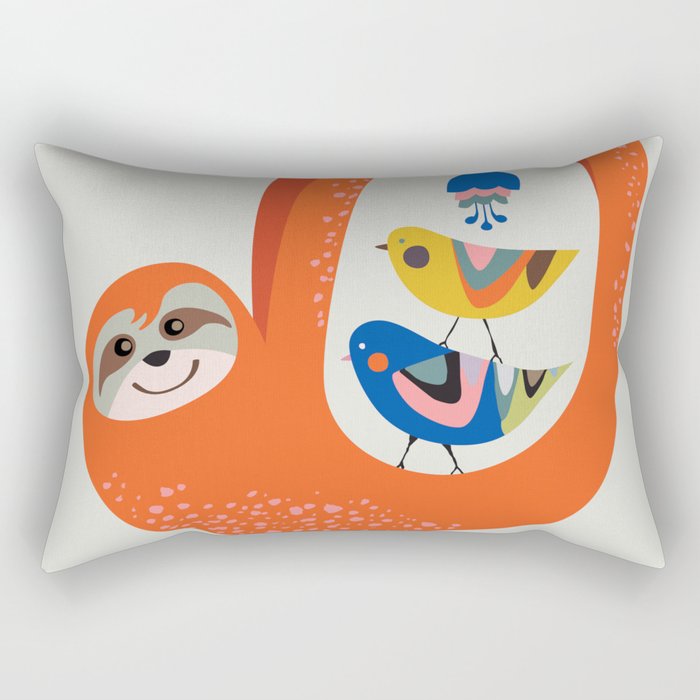 Mid Century Sloth Rectangular Pillow Gallery Image 2