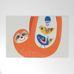 Mid Century Sloth Welcome Mat Gallery Image 1