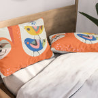 Mid Century Sloth Pillow Sham Gallery Image 2