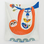 Mid Century Sloth Wall Tapestry Gallery Image 4