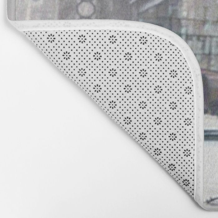 Llama Riding In Taxi In Color Bath Mat Gallery Image 2