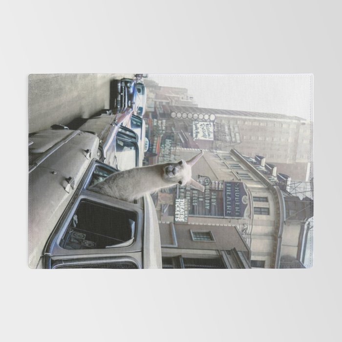 Llama Riding In Taxi In Color Rug Gallery Image 2