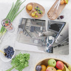 Llama Riding In Taxi In Color Cutting Board Gallery Image 2