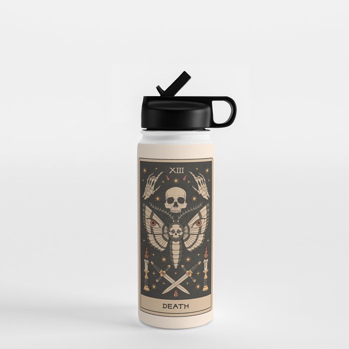 Death - Moth Tarot Water Bottle Gallery Image 1