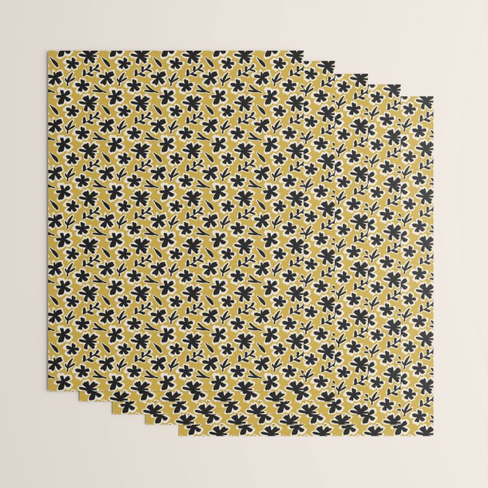 Black Florals #1 Wrapping Paper Gallery Image 3