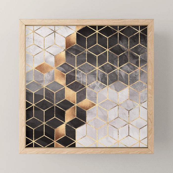 Smoky Cubes Mini Art Print Gallery Image 1