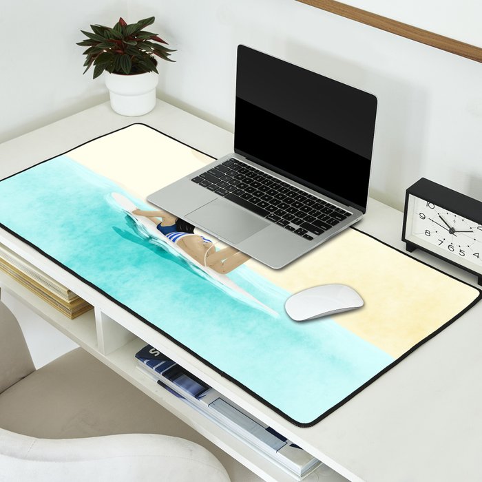 Wait for your perfect wave C Desk Mat Gallery Image 2