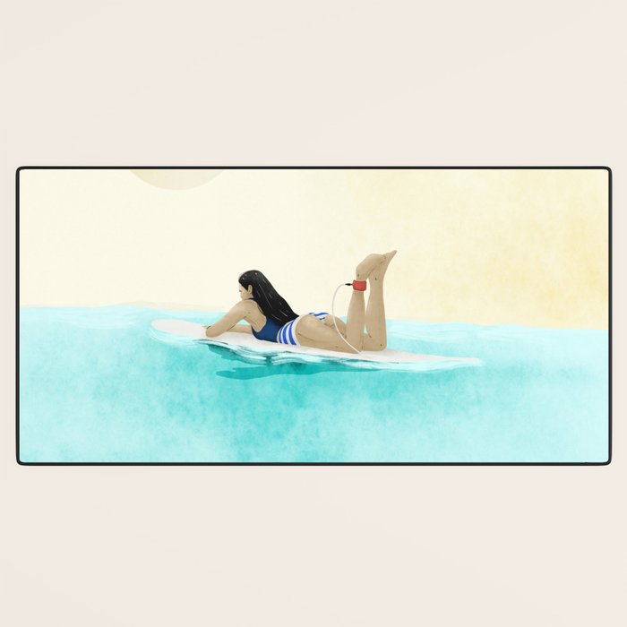 Wait for your perfect wave C Desk Mat Gallery Image 3