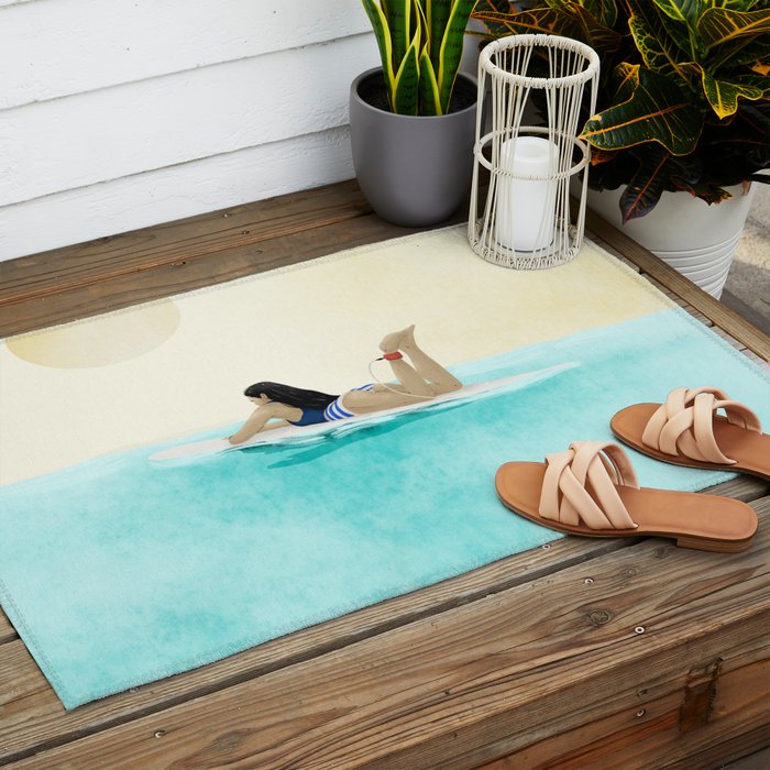 Wait for your perfect wave C Outdoor Rug Gallery Image 2