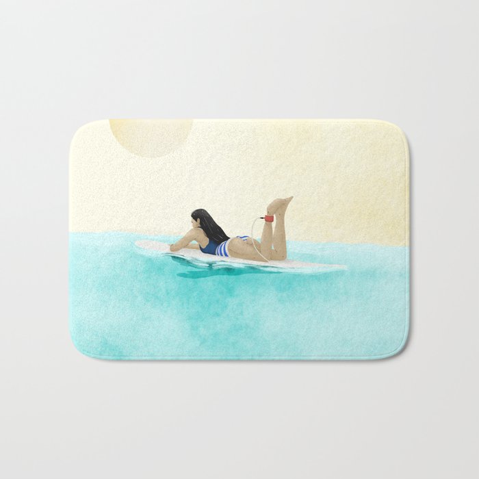Wait for your perfect wave C Bath Mat Gallery Image 1
