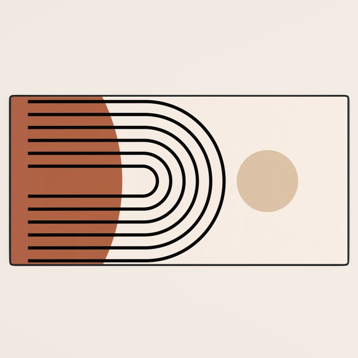 Abstraction_SUN_LINE_BOHEMIAN_LANDSCAPE_POP_ART_1129B Desk Mat Gallery Image 3