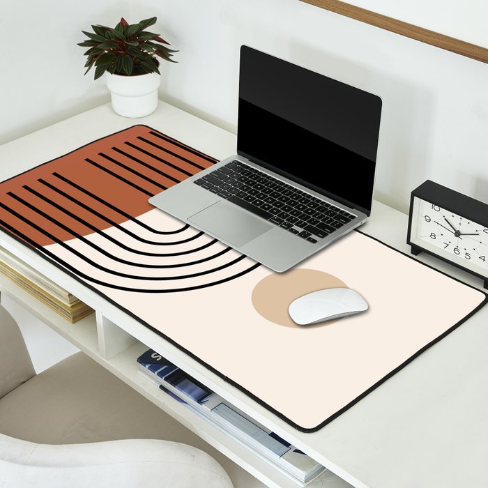 Abstraction_SUN_LINE_BOHEMIAN_LANDSCAPE_POP_ART_1129B Desk Mat Gallery Image 2
