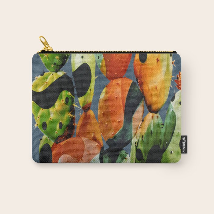 Abstract Modern Cactus 3 Carry All Pouch Gallery Image 1