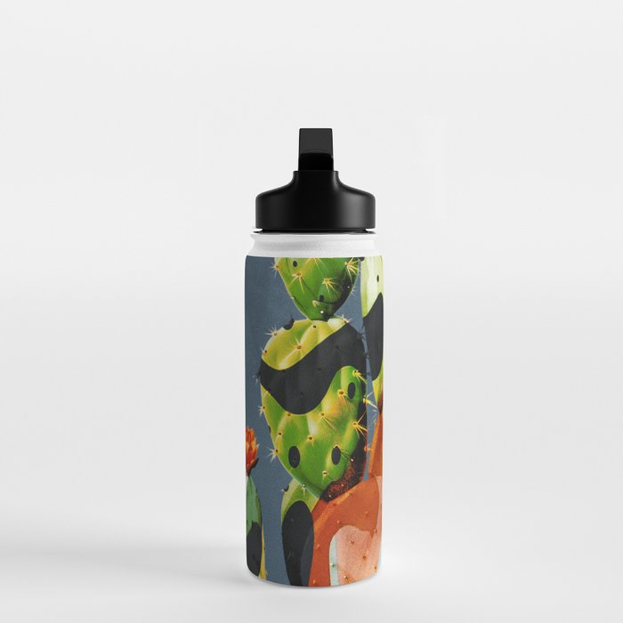 Abstract Modern Cactus 3 Water Bottle Gallery Image 3