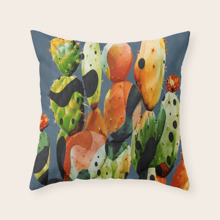 Abstract Modern Cactus 3 Throw Pillow Gallery Image 6