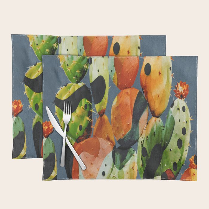 Abstract Modern Cactus 3 Placemat Gallery Image 1