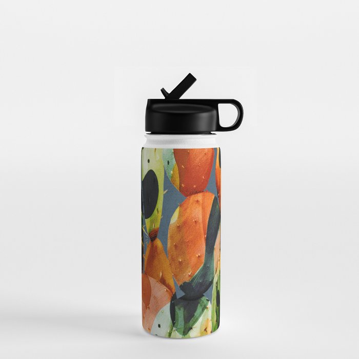 Abstract Modern Cactus 3 Water Bottle Gallery Image 1