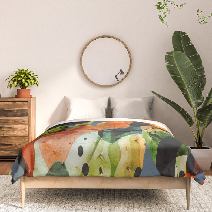 Abstract Modern Cactus 3 Comforter Gallery Image 3