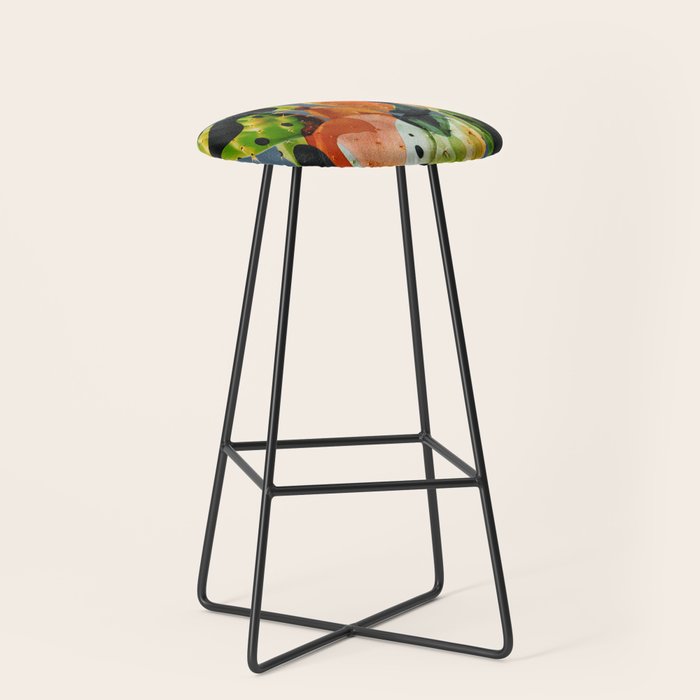 Abstract Modern Cactus 3 Stool Gallery Image 1