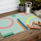 Modern Geometric 71 Outdoor Rug Gallery Image 2