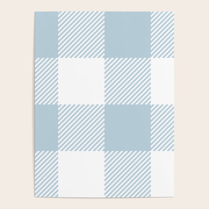 Baby Blue Buffalo Check Poster Gallery Image 1