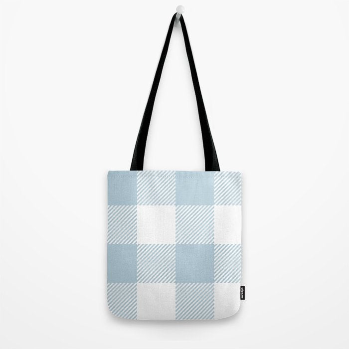 Baby Blue Buffalo Check Tote Bag Gallery Image 2