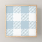 Baby Blue Buffalo Check Mini Art Print Gallery Image 1