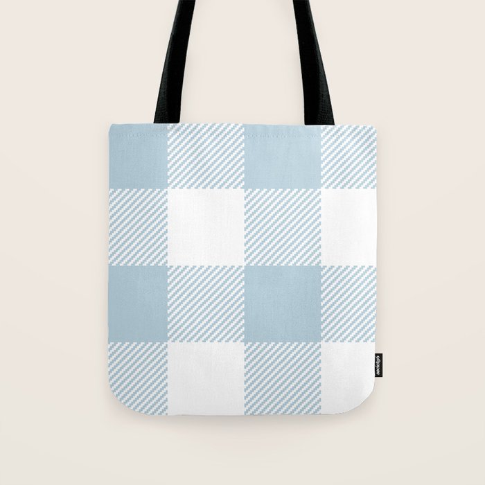 Baby Blue Buffalo Check Tote Bag Gallery Image 1