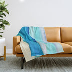 Abstract Seascape 11 Throw Blanket Gallery Image 1