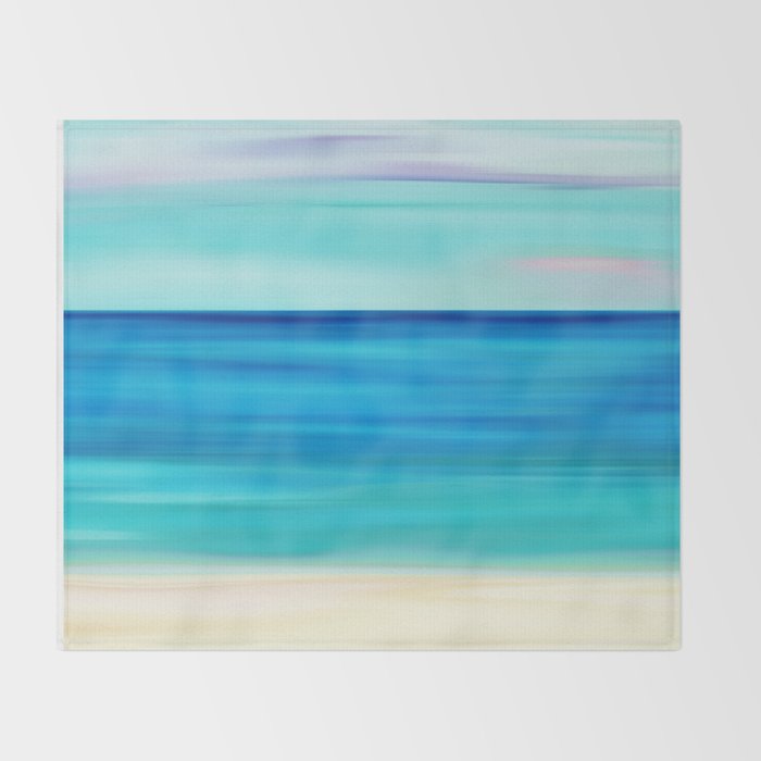 Abstract Seascape 11 Throw Blanket Gallery Image 2