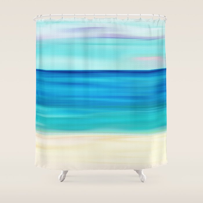 Abstract Seascape 11 Shower Curtain Gallery Image 1