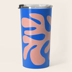 Rose Bud & Azure Blue: Matisse Paper Cutouts 02 Travel Mug Gallery Image 3
