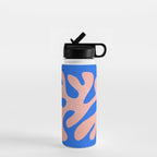 Rose Bud & Azure Blue: Matisse Paper Cutouts 02 Water Bottle Gallery Image 1