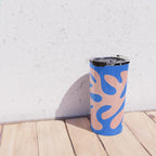 Rose Bud & Azure Blue: Matisse Paper Cutouts 02 Travel Mug Gallery Image 4