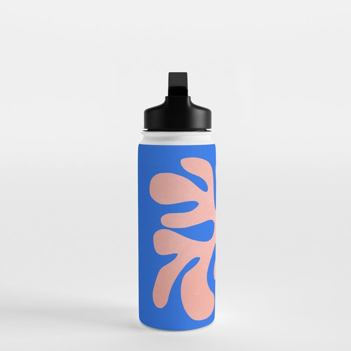 Rose Bud & Azure Blue: Matisse Paper Cutouts 02 Water Bottle Gallery Image 3