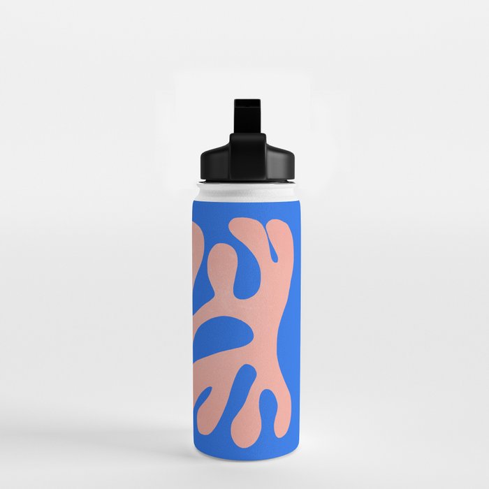 Rose Bud & Azure Blue: Matisse Paper Cutouts 02 Water Bottle Gallery Image 2